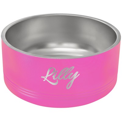 Polar Camel 64 oz. Large Pink Pet Bowl