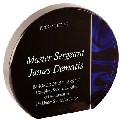 6" Round Blue Velvet Acrylic