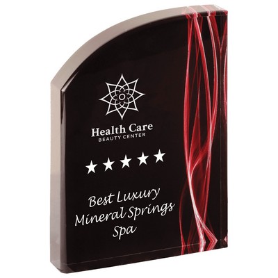 7" Wave Red Vapor Acrylic