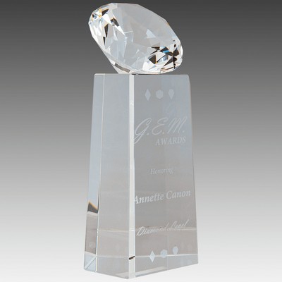 Crystal Diamond on Crystal Pedestal