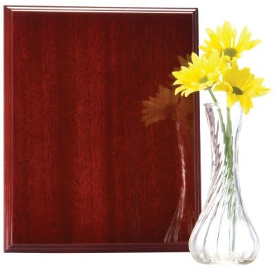 12" x 15" High Gloss Mahogany Finish Plaque