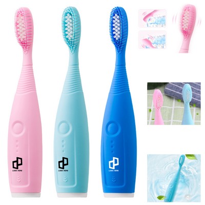 Battery-Powered Silicone Toothbrush
