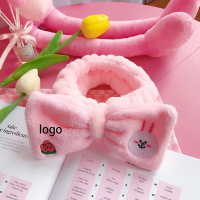 Cute Embroidered Headband For Face Washing