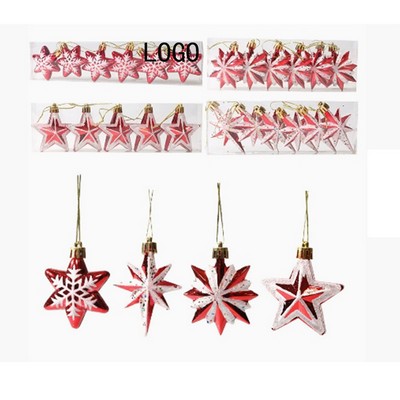 Christmas Tree Decoration with Alien Polygonal Star Props