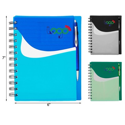 Spiral Notebooks with Front Pocket