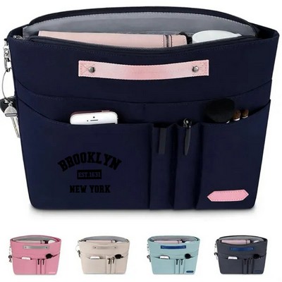Multiple Pockets Purse Organizer Handbag Tote Bag