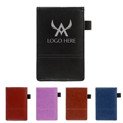 Leather Pocket Notebook w/ Calculator