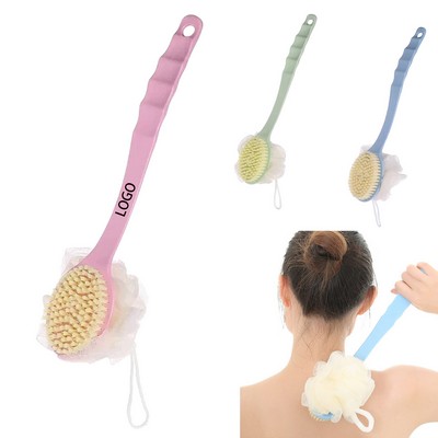 Double Side Long Handle Soft Bristle Bath Brush