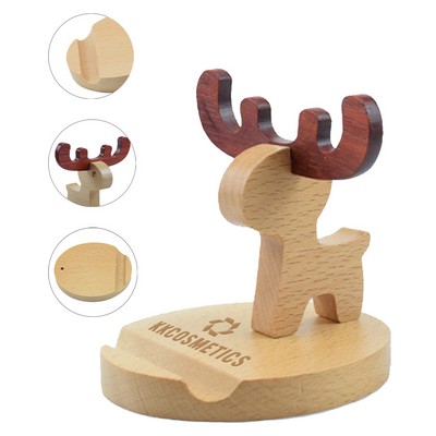 Christmas Reindeer Wooden Phone Stand