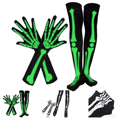 Glowing Skeleton Gloves / Socks Set