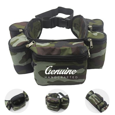 Camouflage Beer Bottle Fanny Pack