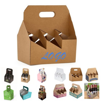 Box for 6 Bottles of Beer, Portable Handheld Wine Box