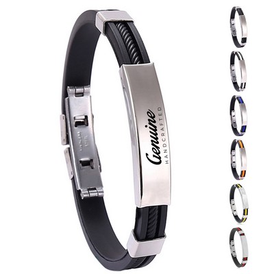 Men's Titanium Steel Silicone Bracelet