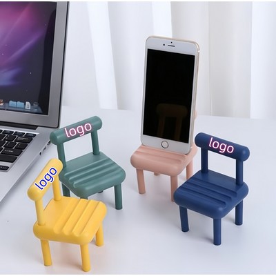 Wholesale Price Cute Mini Chair Phone Stand Holder Multi-Angle Desktop Universal Candy Color Mobile