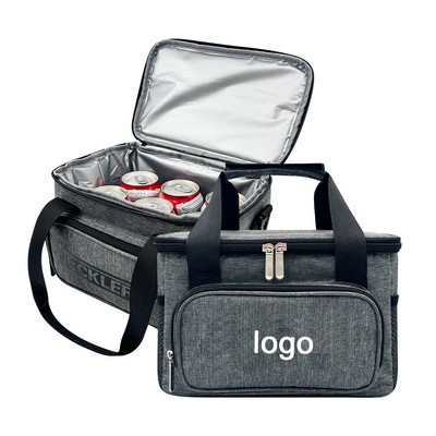 6-Can Reusable Outdoor Portable Camping Aluminum Foil Oxford Cloth Insulated Tote Bag