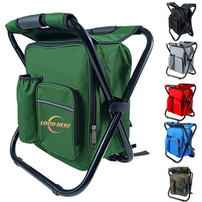 Collapsible Fishing Stool With Cooler Bag