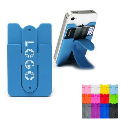 Silicone Cell Phone Kickstand Wallet Pocket
