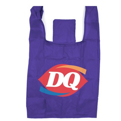 Folding Tote Bag with Pouch (W13" x H15" + 7" Handle)