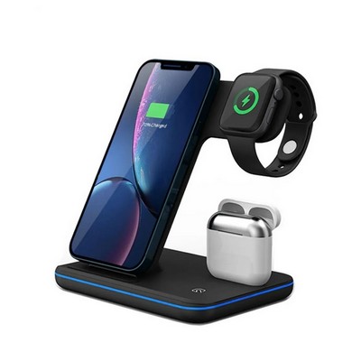 Triple Wireless Charger 15W Fast Charging for Phone and Watch