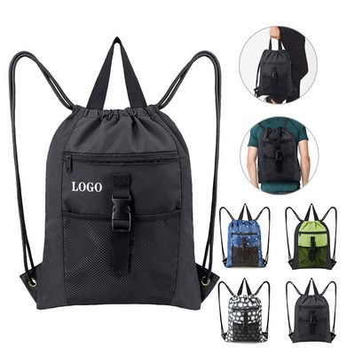Outdoor sports drawstring backpack