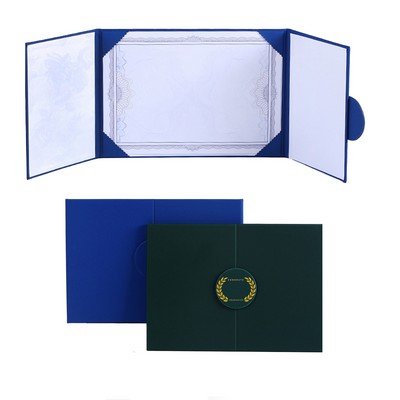 Trifold Round Buckle Diploma Holder