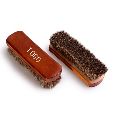 Natural Wooden Horsehair Shoe Brushes 5.9"x 1.77"