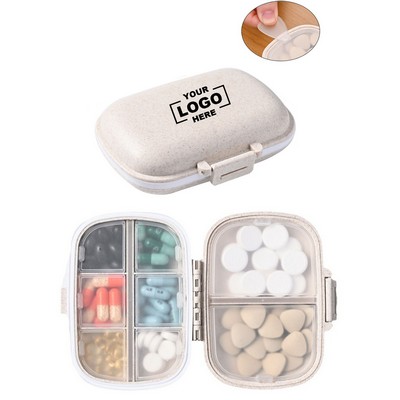8-Section Portable Pill Organizer