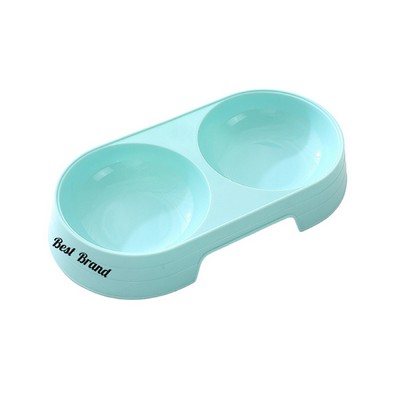 Fresh Dual-Bowl Pet Plastic Bowl