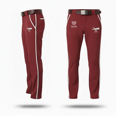 Baseball Pants W/Piping And Contrast Pockets Birdeye Mesh