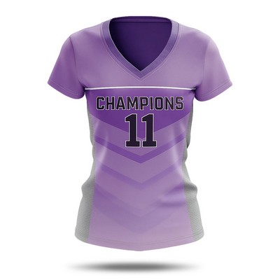 Sublimated Football Fanwear Women'S Jersey Interlock