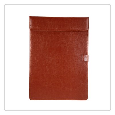 PU Leather Magnetic Writing Clipboard with Pen Slot