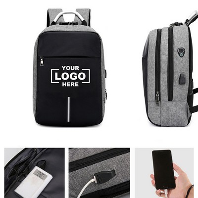 Password Lock Backpack With Sturdy Metal Handle
