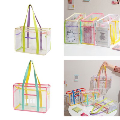 Waterproof PVC Clear Beach Tote Bag