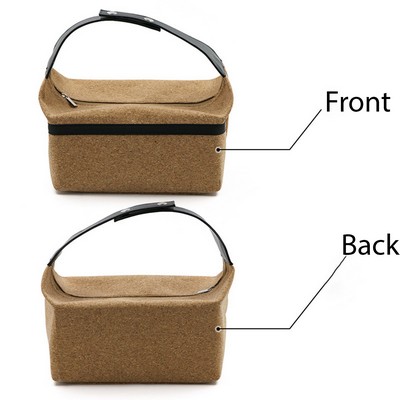 Customized Waterproof Wood Grain Hand-Held Lunch Bag