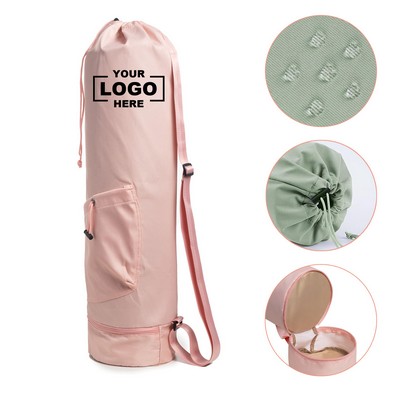 Yoga Mat Carrier Bag With Water Bottle Pocket And Bottom Wet Storage