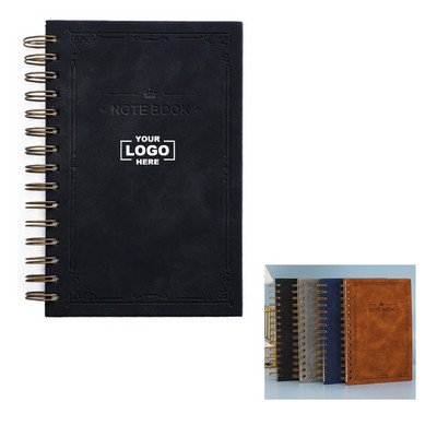 Leather Hardcover Spiral Notebook journal for Office College School
