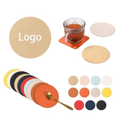 Nordic Faux Leather Coaster