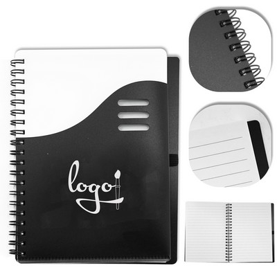 Spiral Notebook with Pen and PP Cover