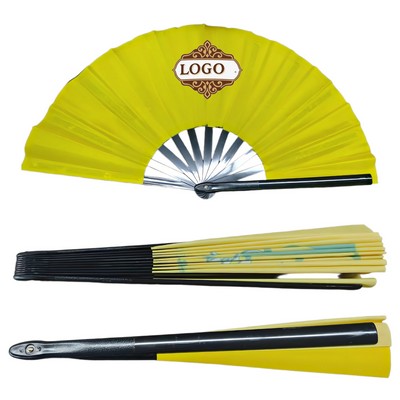 13" Full color Fold Kung Fu Fan Silk Hand