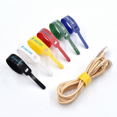 Adjustable 5.7 inches L Self-Adhesive Cable Organizer Cord Straps