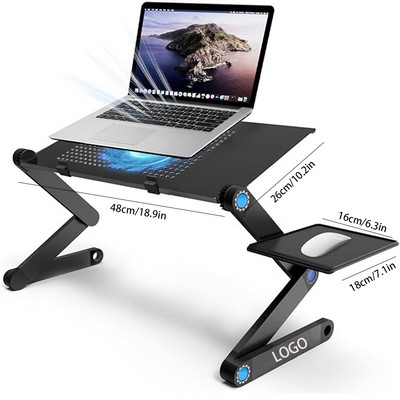 Adjustable Laptop Stand With 1 CPU Cooling USB Fans