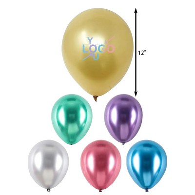 Metallic Chrome Latex Balloons 12 Inches