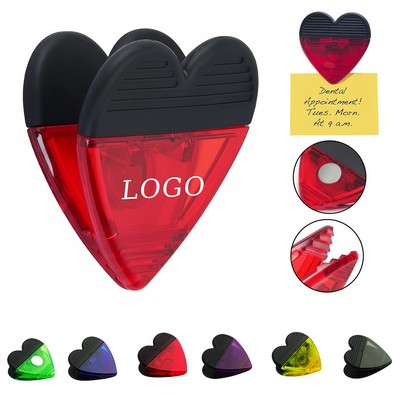 Heart-Shaped Magnetic Memo Clip with Strong Grip