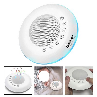 Circular White Noise Music Player with Colorful Night Light