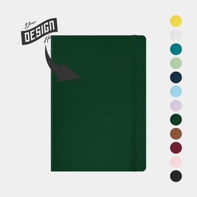 PAPERAGE® Leather Hard Cover Journal with 160 Pages and Inner Pocket Features