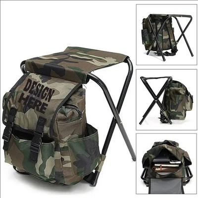 Camouflage Outdoor Camping Backpack Chair