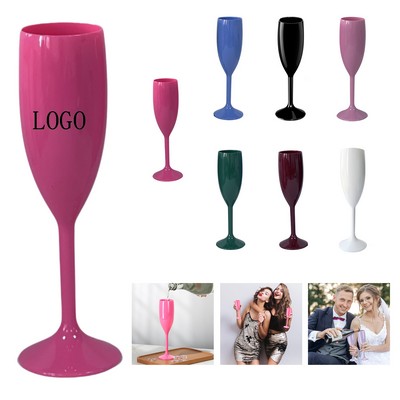 6oz Plastic Champagne Flute w/ Tall Stem