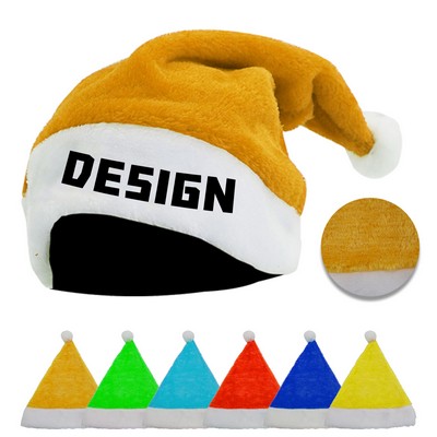 Short-Pile Christmas Santa Hat MOQ50
