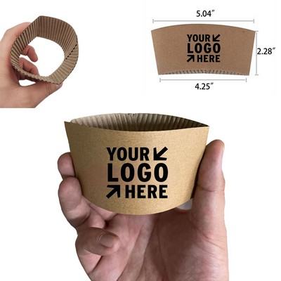 Disposable Corrugated Paper Coffee Cup Sleeve