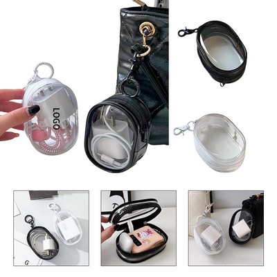 Clear Keychain Cable Storage Pouch